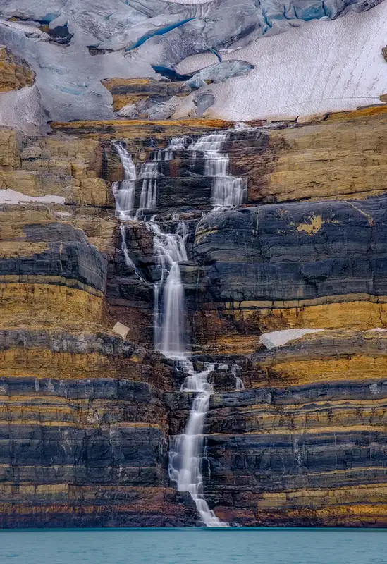Iceberg Lake Waterfall_