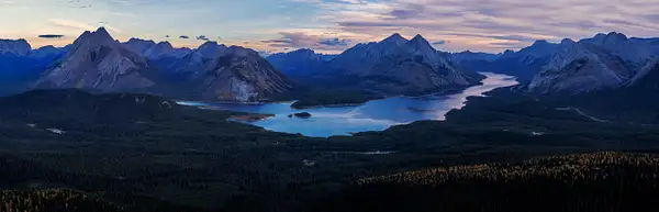 Panoramic View Spray Lakes, Canadian Rockies, Sunrise,...