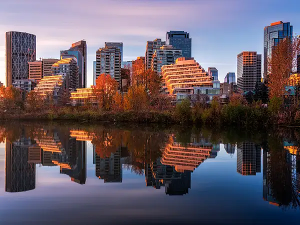 City of Calgary Glowing Sunrise by Yves Gagnon