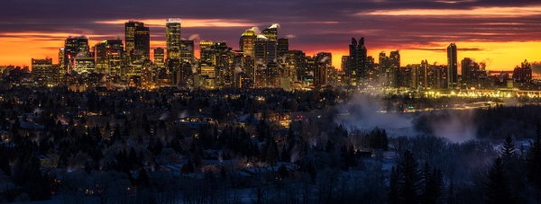 Freezing Panoramic View City of Calgary December 2021 - City of Calgary - Yves Gagnon Photography  