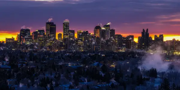 Fog Freezing Panoramic View City of Calgary December_ by...