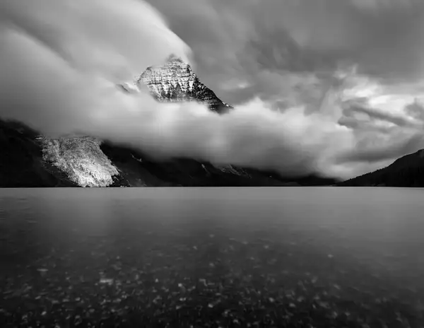 Mount Robsons Black and White Dramatic Image by Yves...