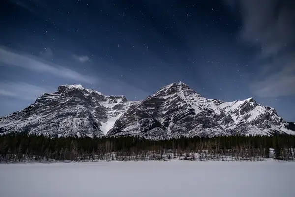 Night Sky Mount Kidd, Kananaskis, Alberta Canada by Yves...
