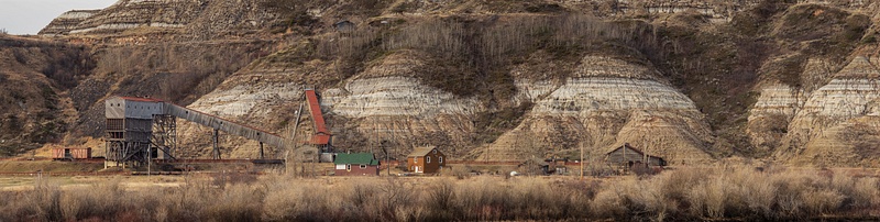Panoramic Viw Alta Coal Mine, Drumheller, Alberta Canada