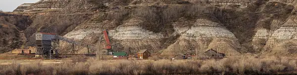 Panoramic Viw Alta Coal Mine, Drumheller, Alberta Canada...