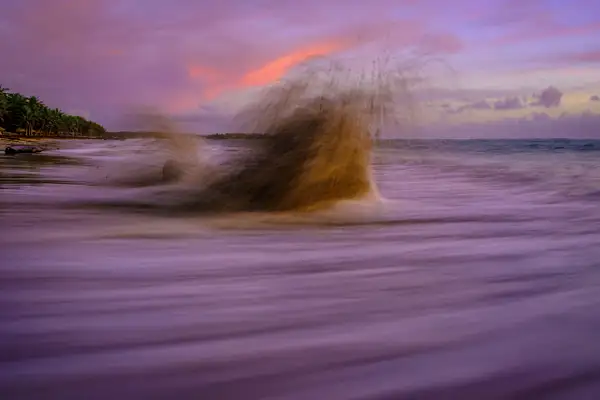 Splash of Sand during Sunrise-1 by Yves Gagnon