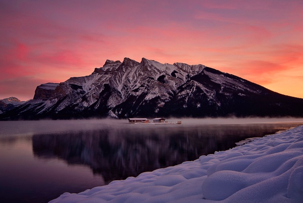 Winter Sunrise Lake Minnewanka Final_ - Home - Yves Gagnon Photography 