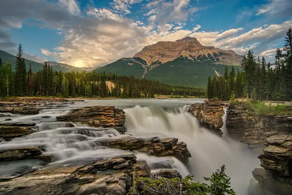 Athabasca Falls Jasper National Park by Yves Gagnon