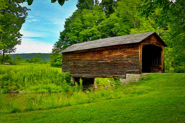 Hyde Hall Covered Bridge-Cooperstown NY (US1664) - Finger Lakes - Bella Mondo Images 
