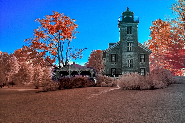 Sodus Point Lighthouse (IR1887) - Infrared - Bella Mondo Images 