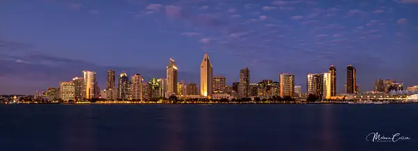 San Diego City Skyline Sunset by Melanie Cullen