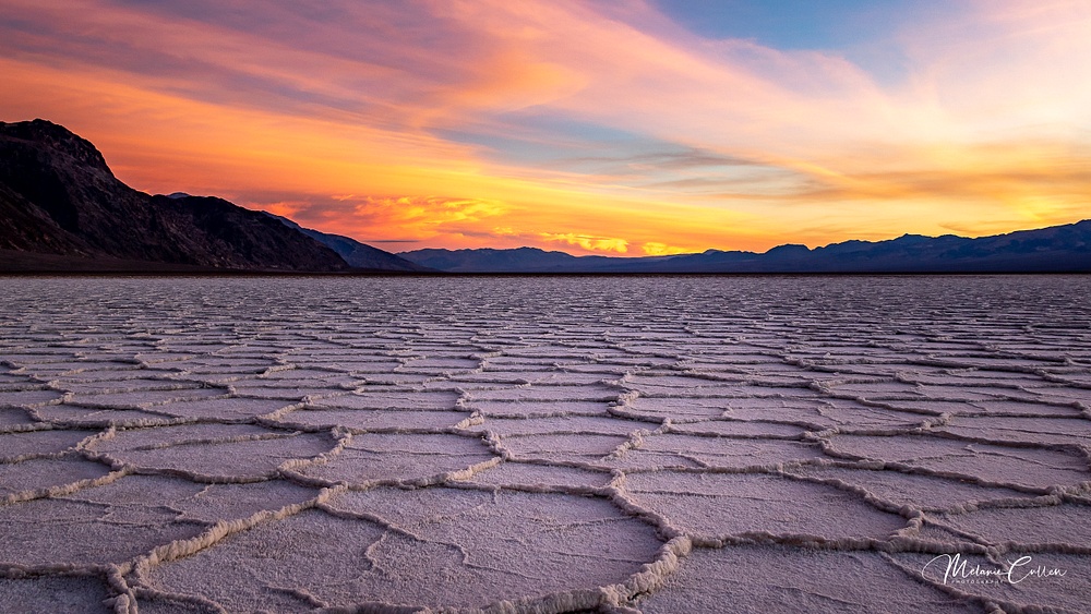 Death Valley Salt Flat Cyrstals Sunset