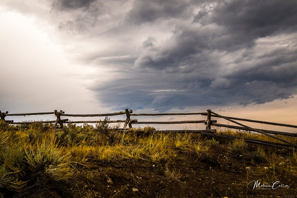 Storm and Fence Teton NP - Landscapes - Melanie Cullen 