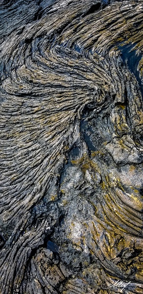 Hawaii-Black-Lava-Rock-Swirls-18x36 - Water Scenes - ResonantPhotos