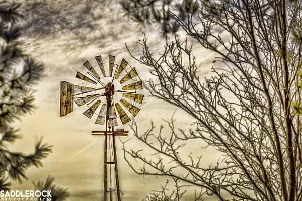Windmill at Mojave Narrows by SaddleRockPhotography