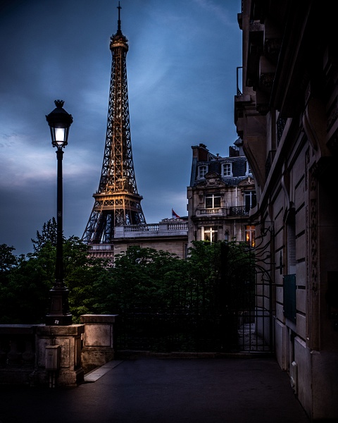 Paris-Eiffel Tower-Neighborhood View-Blue Hour - Travel - Guy Riendeau Photography