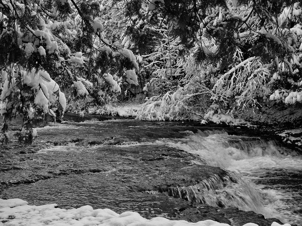 Ocqueoc Falls2022 - Black and White - That Moment, Click