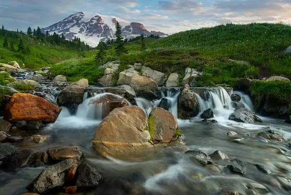 Mt Rainier Waterfall by Matt Kloskowski