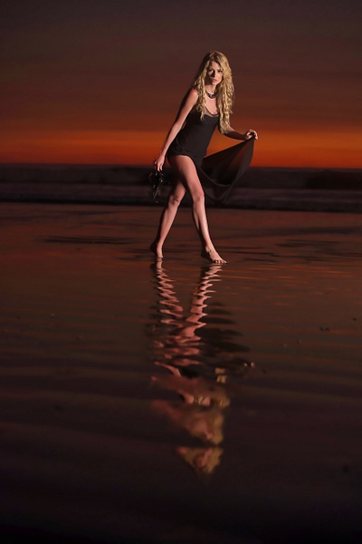 Blond model on the beach in Costa Rica by Rick Friedman - Rick & Rick Photo Workshops 