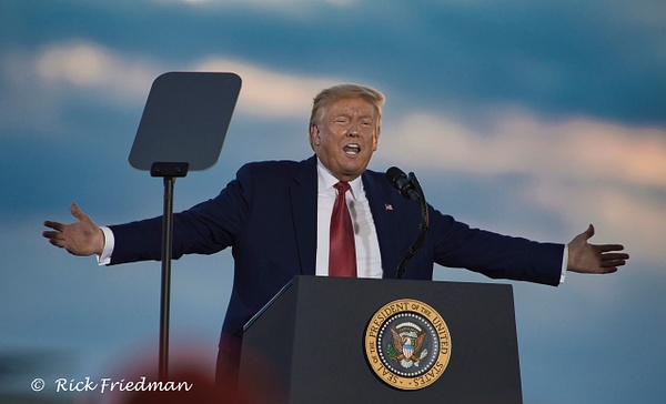 President Donald Trump campaigning in New Hampshire by Rick Friedman - Politics - Rick Friedman Photography