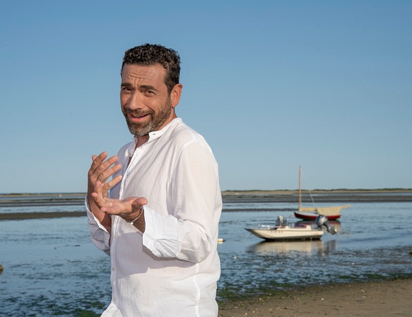 Italian actor Alessandro Gruttadauria  on thee beach in Provincetown, Cape Cod, Massachusetts by Rick Friedman - Portraits - Rick Friedman Photography