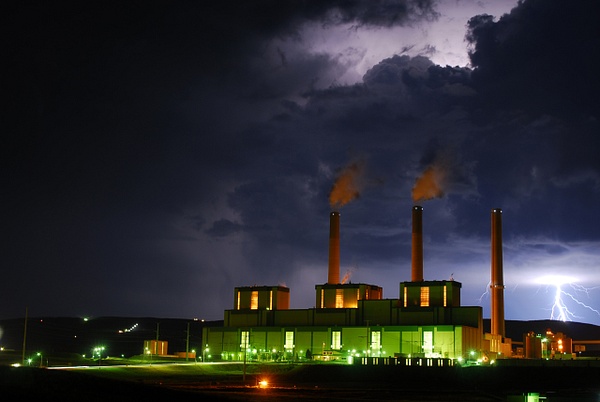 power plant lightning - Wes Uncapher