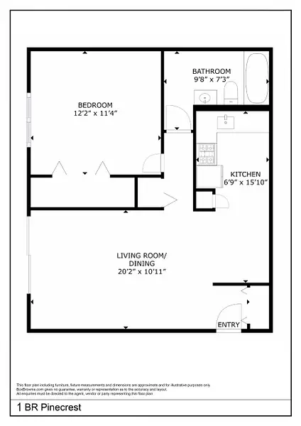 1 bedroom floor plan copy by Steve Friedman