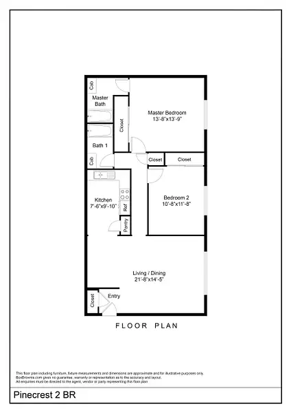 2 bedroom floor plan by Steve Friedman