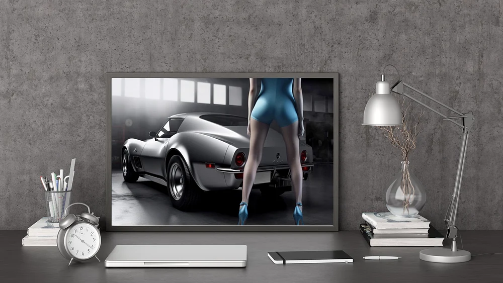 Grey Vette and Woman Video