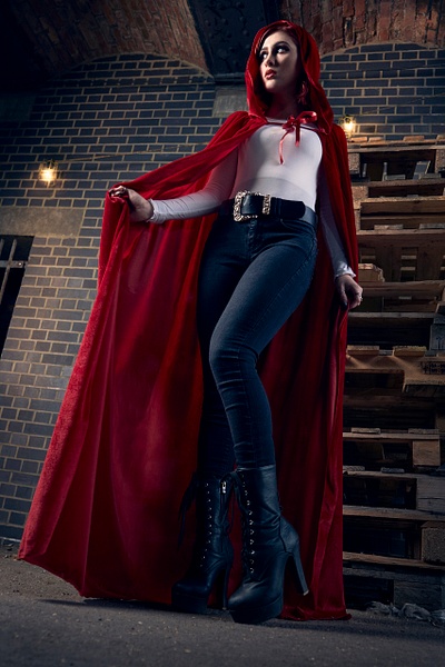 Lydia Red riding hood underpass - Terry Hammond Photography