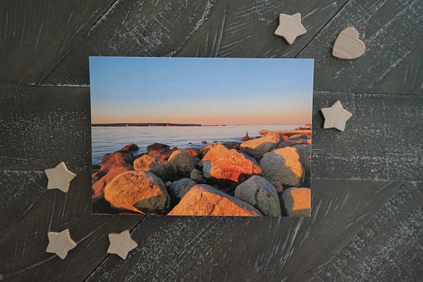 Sun Kissed Rocks Greeting Card - Chinelo Mora 