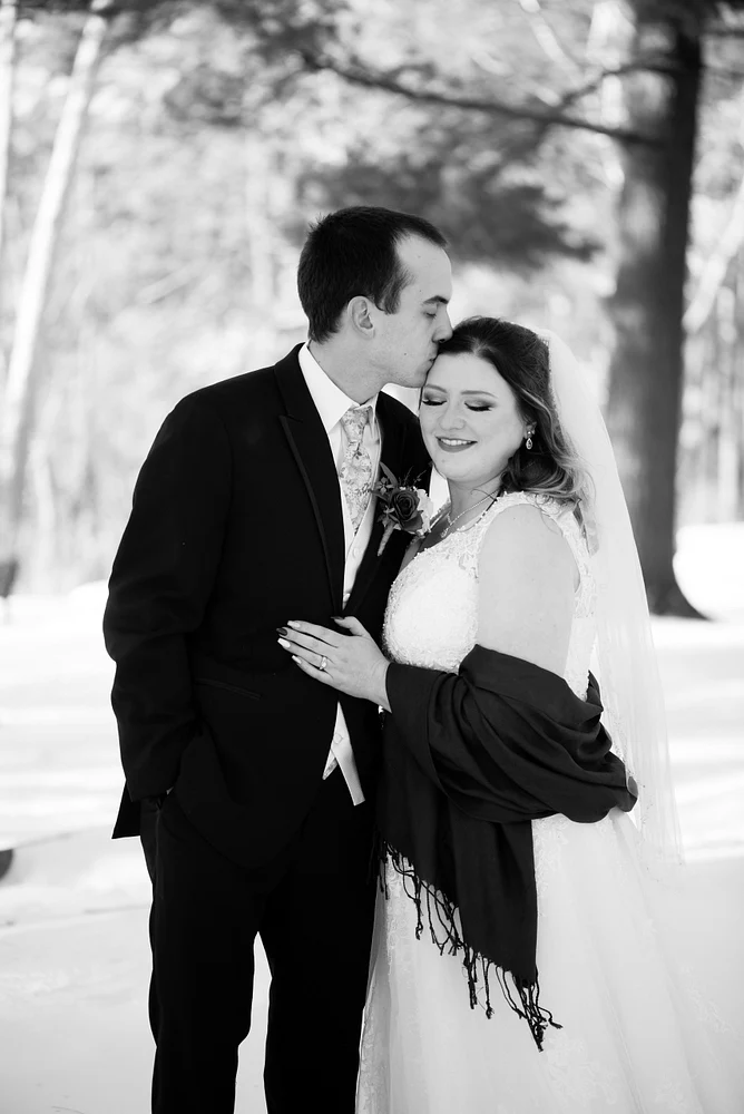 Romantic Winter Wedding in Rothschild, Wisconsin