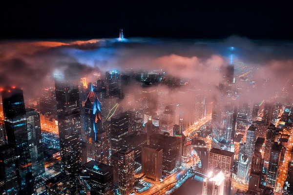 chicago skyline fog better comp - Venti Views Photography – Los Angeles, CA