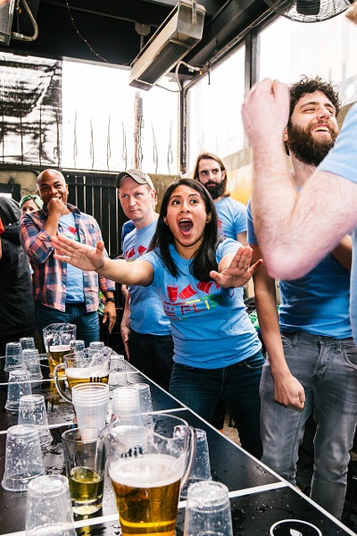 Action Shot of People Playing Beer Pong in DC - Connor McLaren Photography 