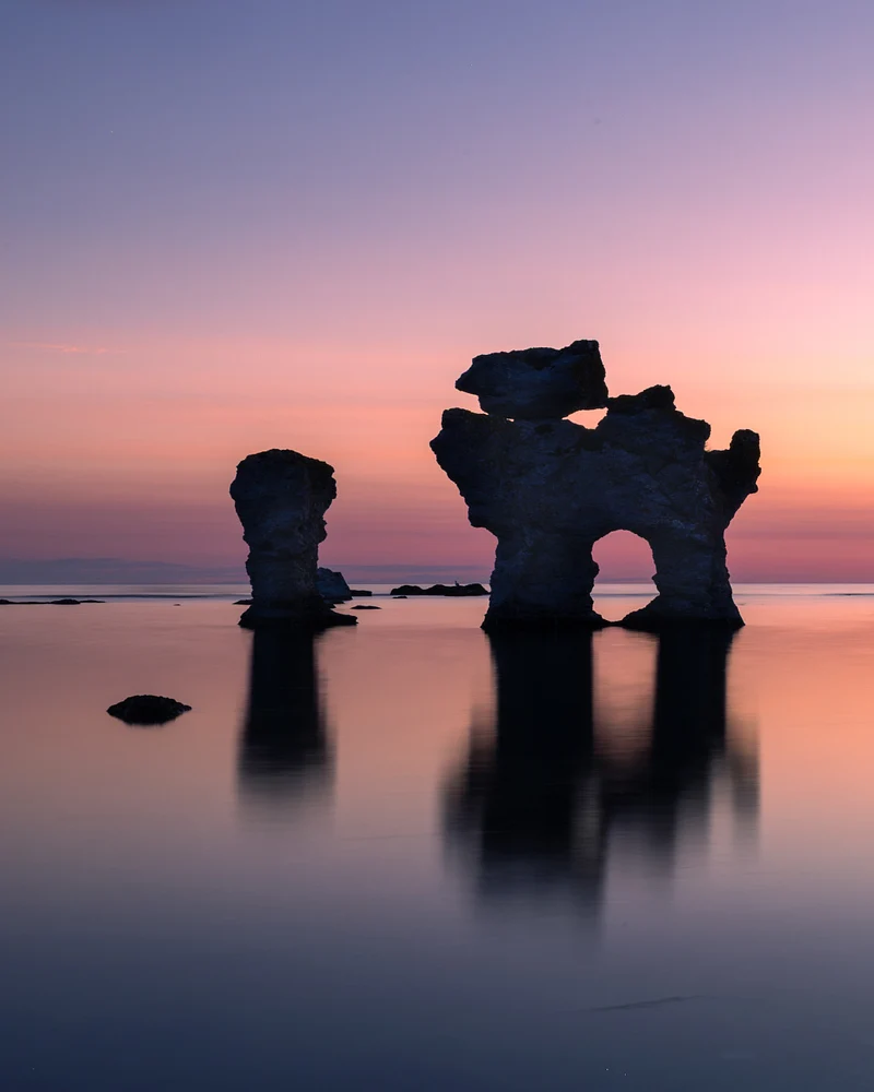 Raukar at Sunset: Gotland islands, Sweden