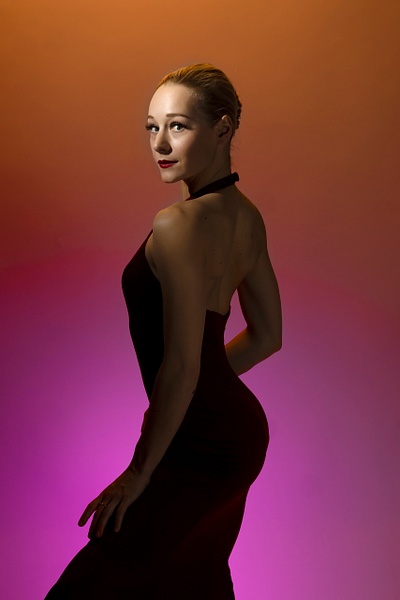 color backdrop woman - Flo McCall Photography