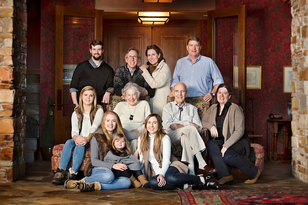 Family portrait in a home in Jackson Hole - Flo McCall Photography 