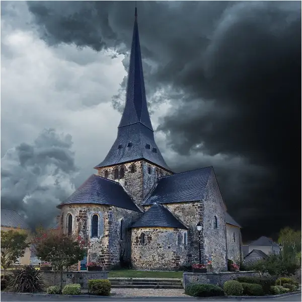 Church by stormy weather by DanGPhotos