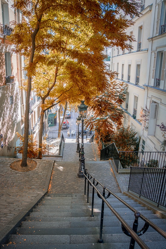 Montmartre Street at Fall