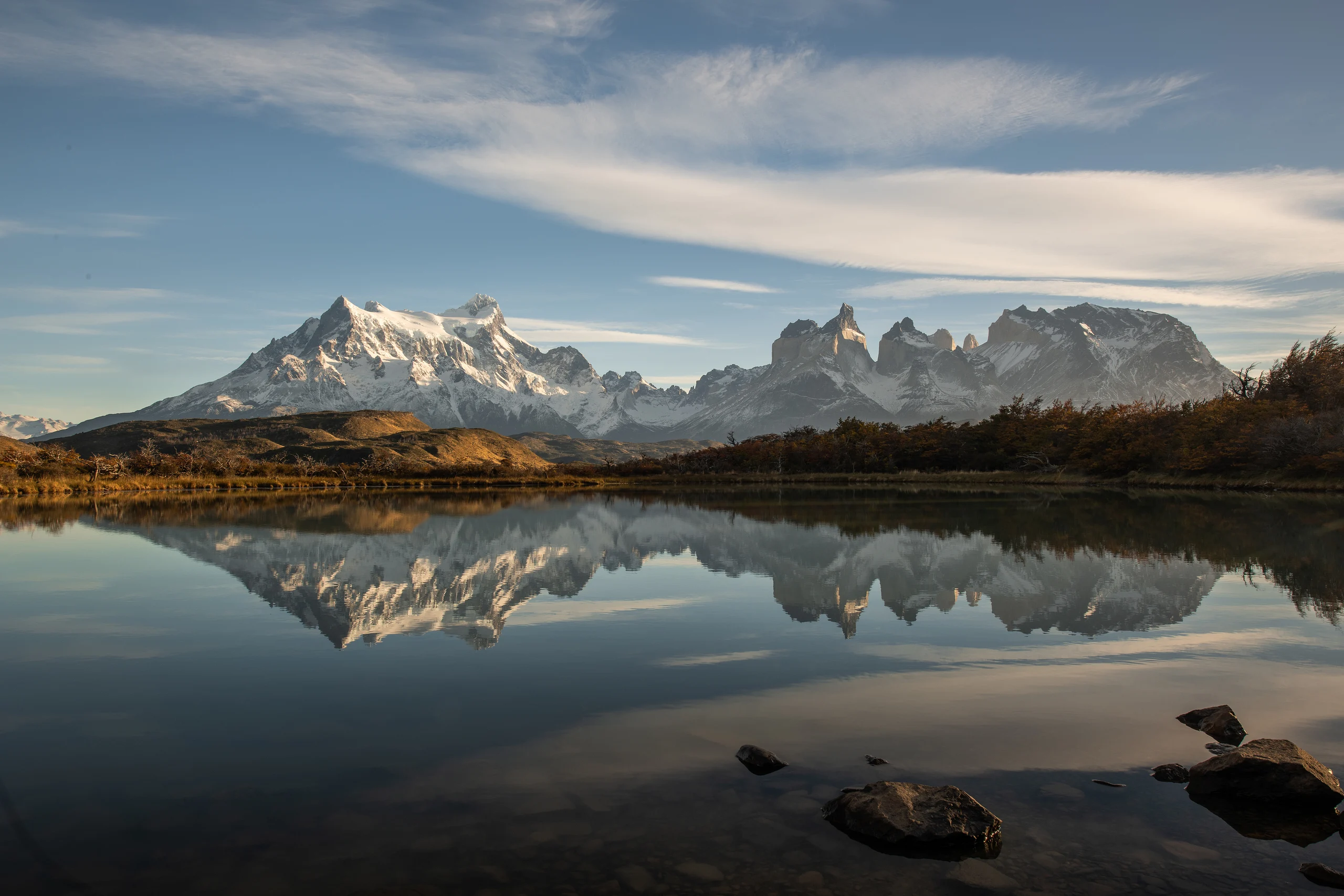 Tranquil Reflections of Patagonia's Majestic Peaks