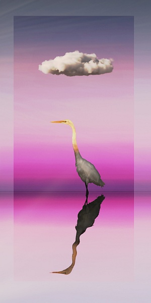 Art Deco Egret - SnS Fine Art