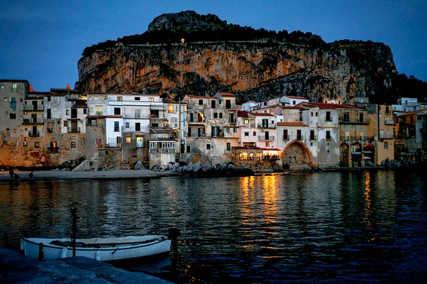 Cefalu Sicily at  Night - Patricia Solano