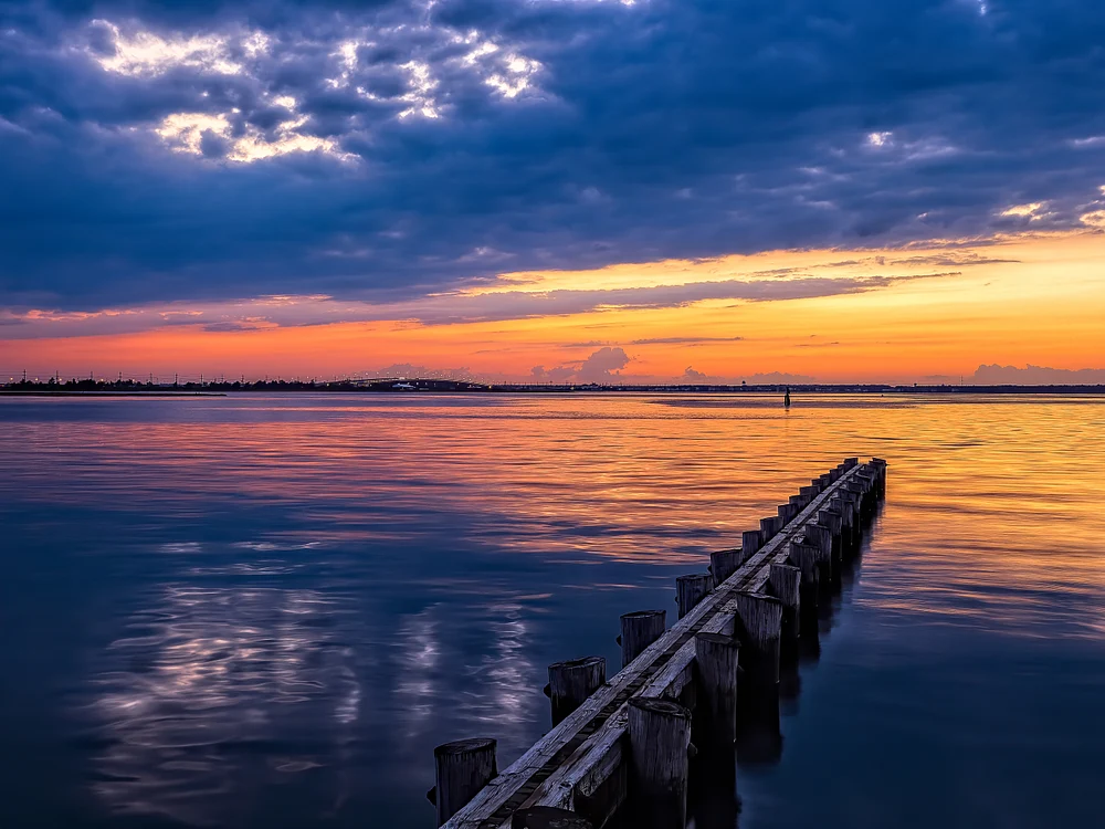 Stunning Sunset Over Surf City Waters in New Jersey