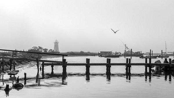 Black and White Edgartown Morning - Black and White - Jim Rothenberg