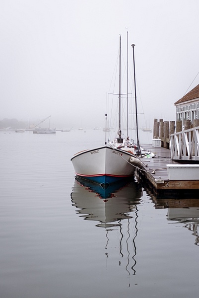 Foggy Morning-Edgartown Yacht Club - Martha's Vineyard - Jim Rothenberg