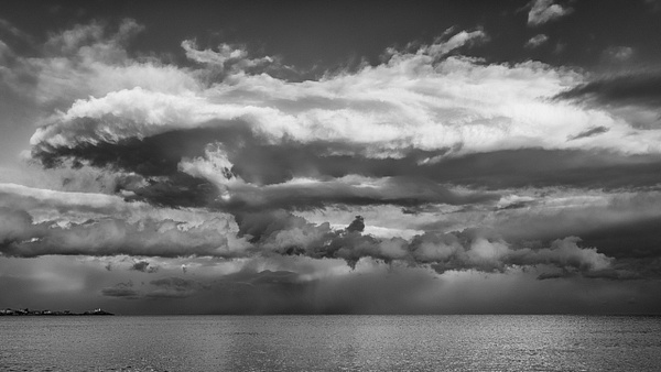 Cloud Study-Long Sands Beach - Maine in Black in White - Jim Rothenberg