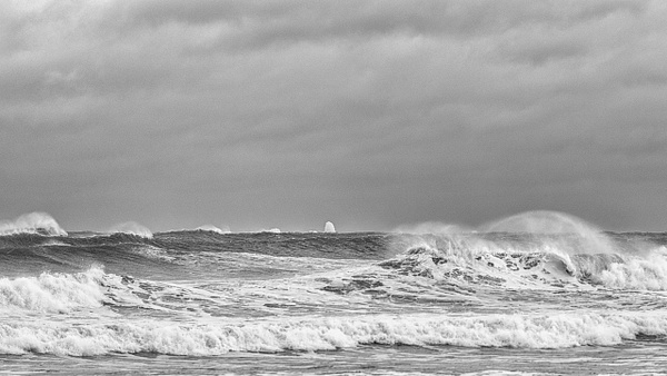 Rough Surf - Maine in Black in White - Jim Rothenberg