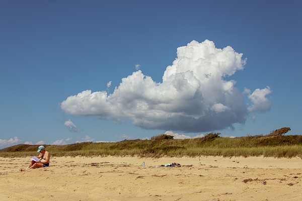 Reading Under a Cloud-South Beach - Martha's Vineyard - Jim Rothenberg