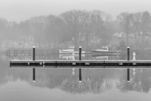 Reflections-York River - Maine in Black in White - Jim Rothenberg