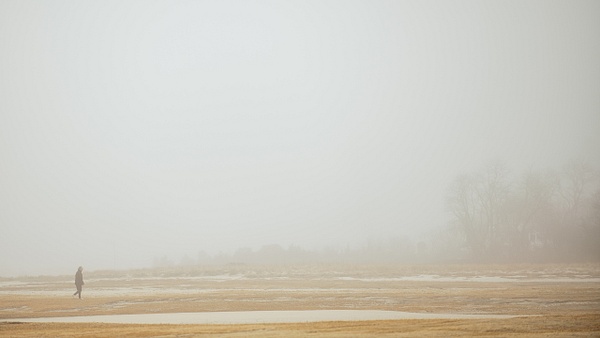 Solitary Figure, Foggy Morning - Candid/Street/Still Life - Jim Rothenberg